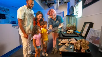 Family experiencing the Behind the Scenes Tour